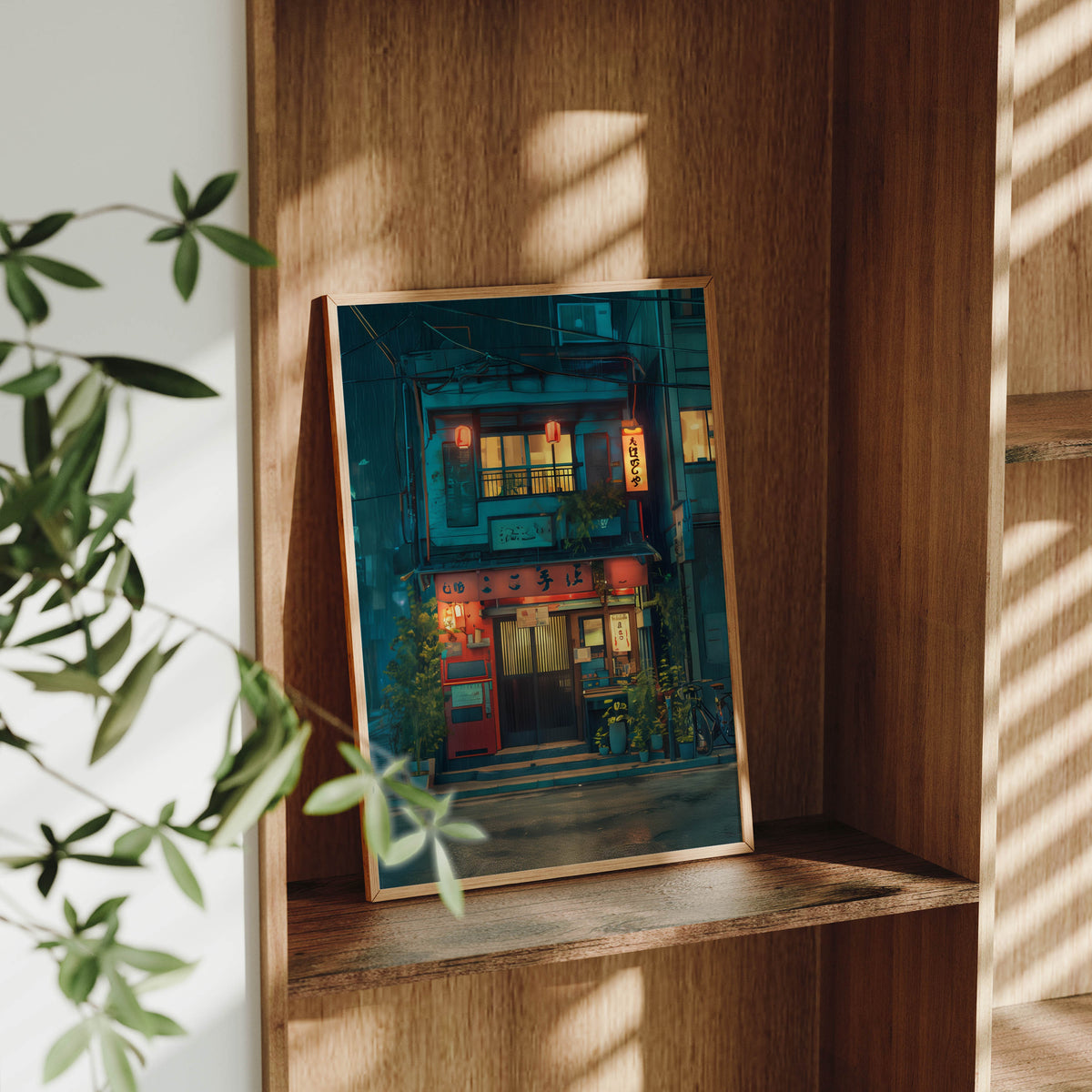 Shinjuku Tokyo Ramen Shop canvas wall art preview by Seji Art