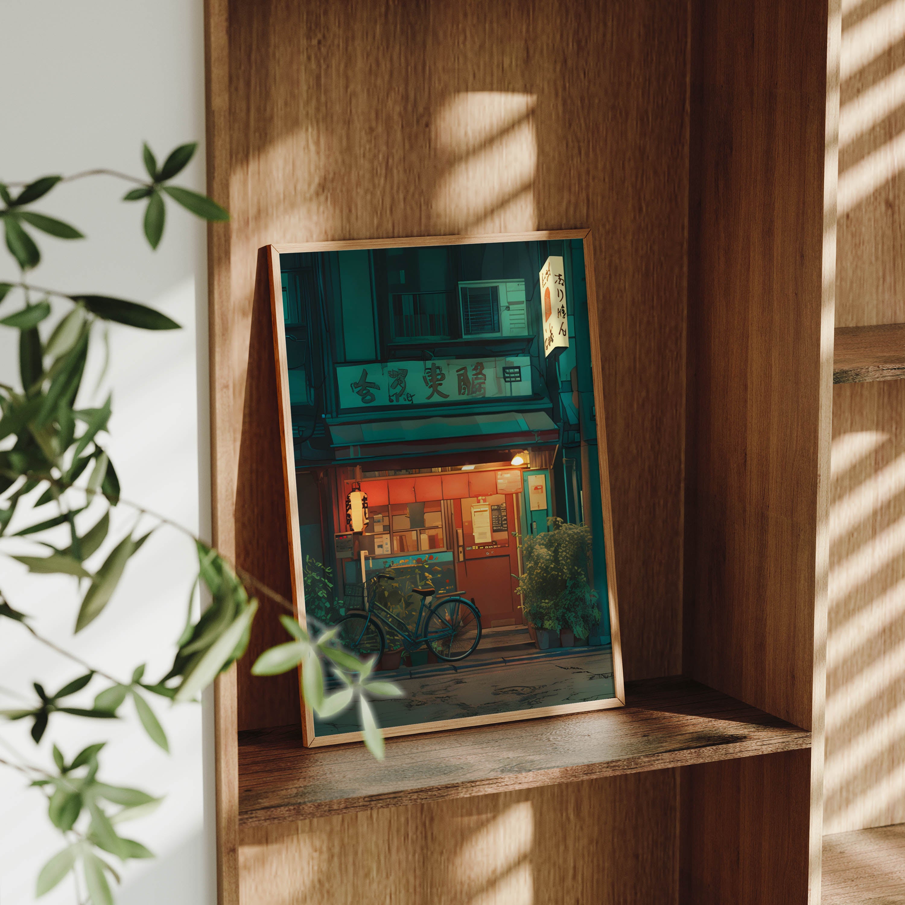 Kitazawa Tokyo Shimokitazawa wall art print styled in home decor by Seji Art