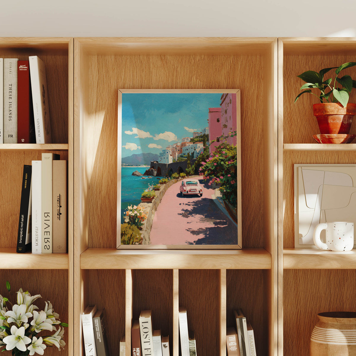 Capri Amalfi Coast canvas wall art preview by Seji Art