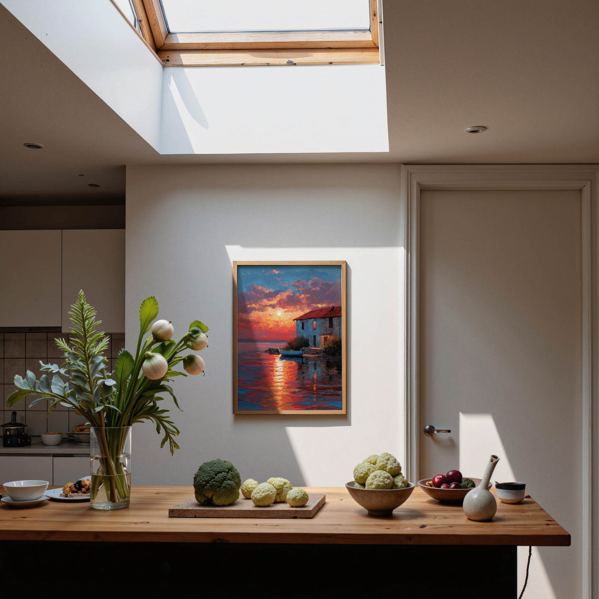 Maui Sunrise Horizon canvas wall art preview by Seji Art
