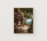 Coastal Village Vintage Art