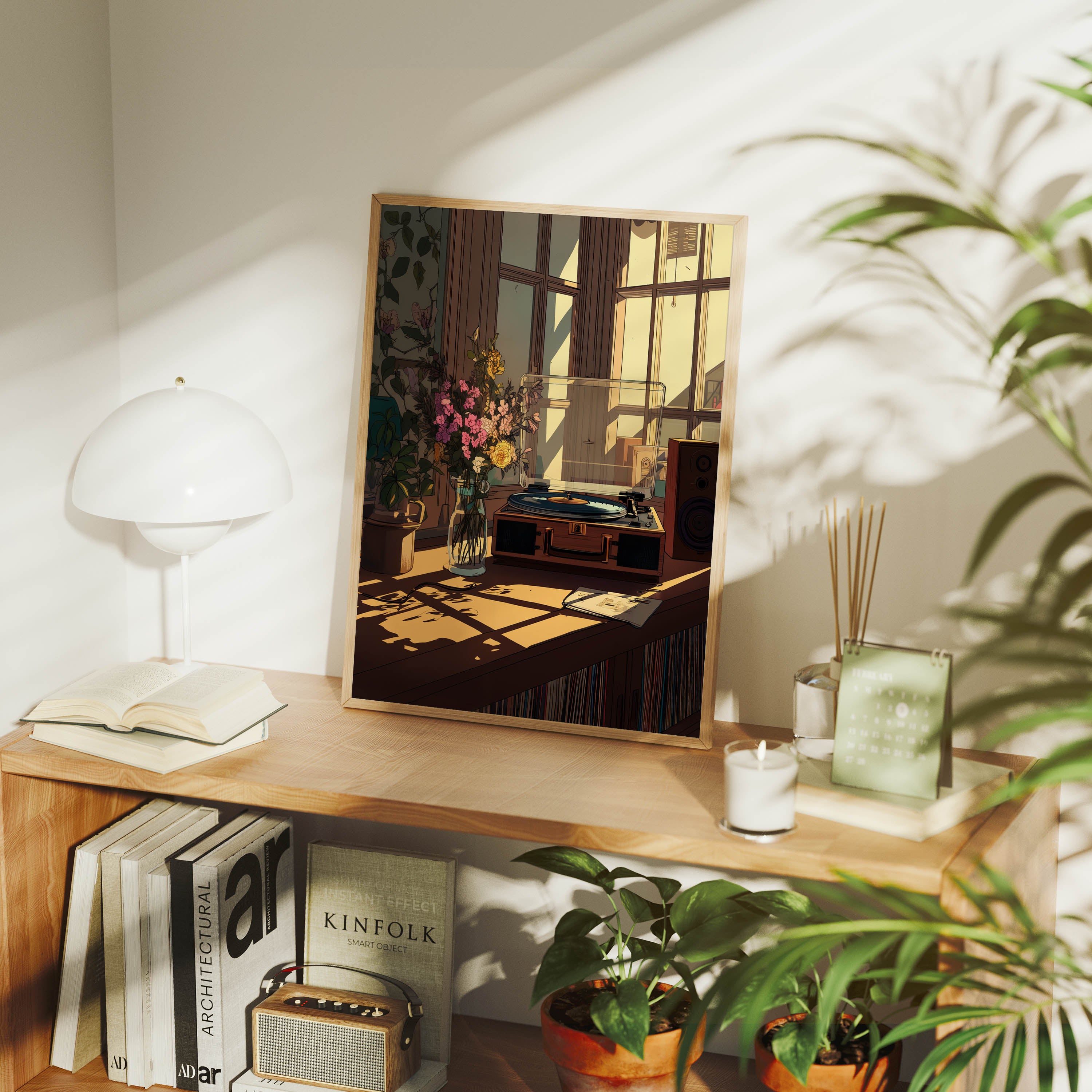 Daikanyama Tokyo Sunlit Window Vinyl Wall Art Print | Seji…