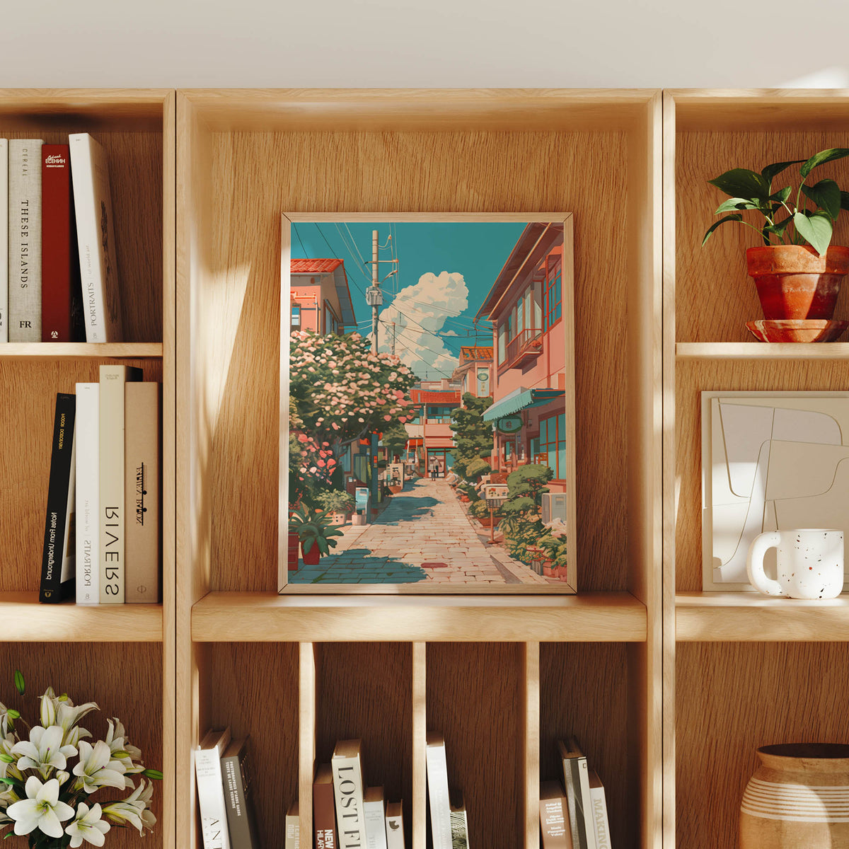 Takeshita Street Tokyo Harajuku canvas wall art preview by Seji Art