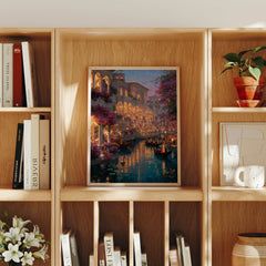 Mougins Provence Hilltop canvas wall art preview by Seji Art