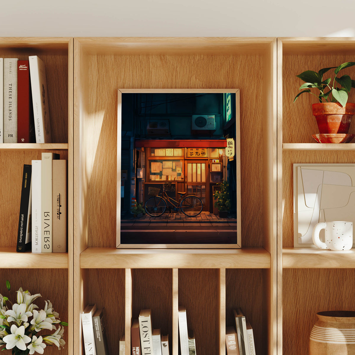 Dotonbori Local Ramen Shop canvas wall art preview by Seji Art