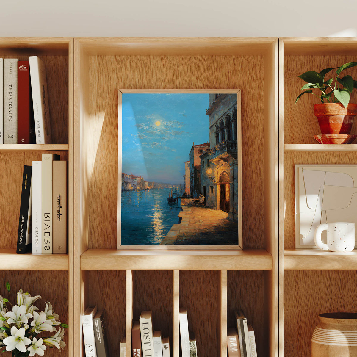 Fondamenta Burano Venetian canvas wall art preview by Seji Art