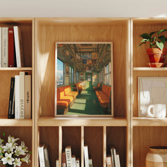 Takeshita Street Yamanote Line Subway canvas wall art preview by Seji Art