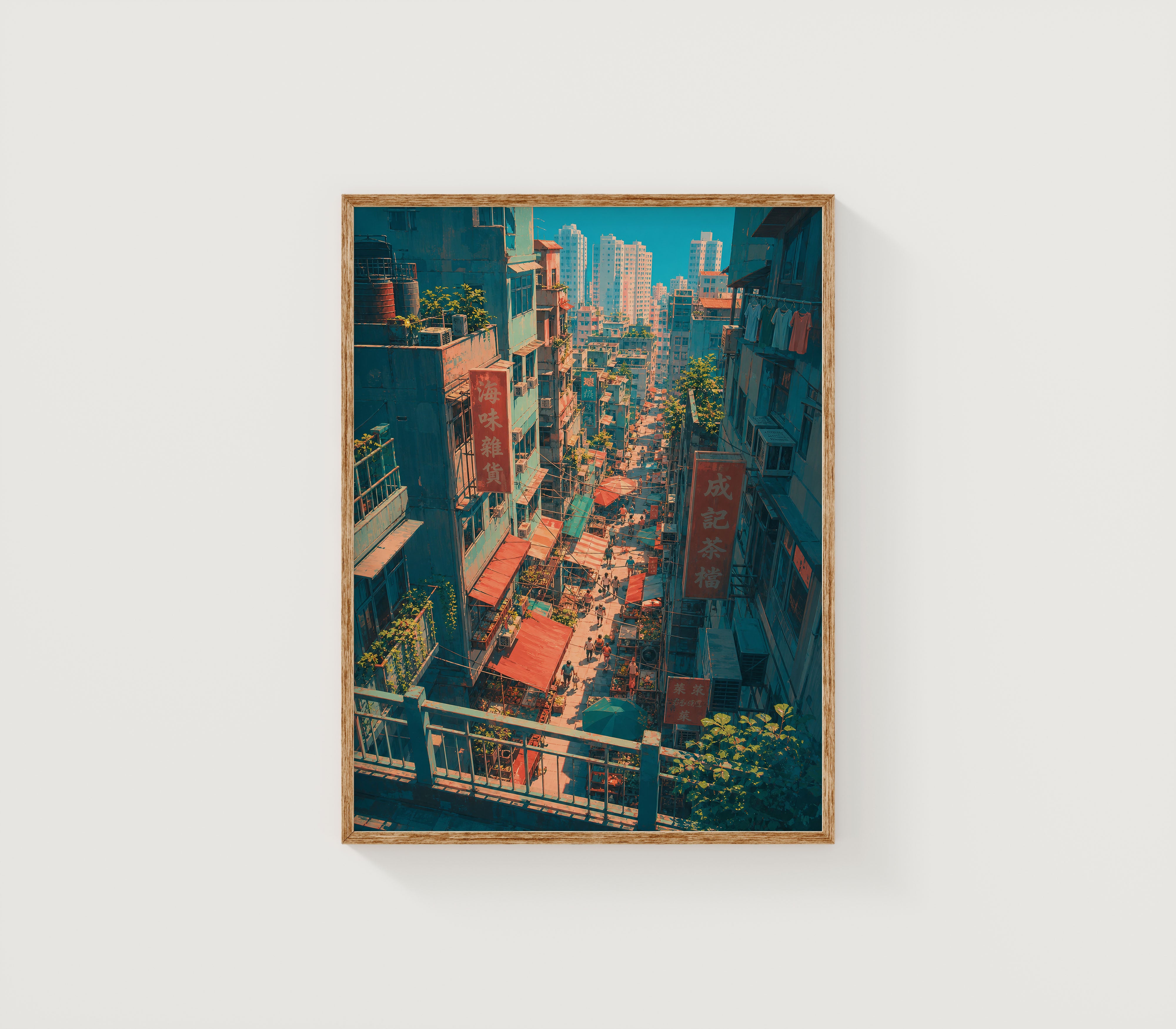 Senkoji Onomichi Hillside poster print preview by Seji Art