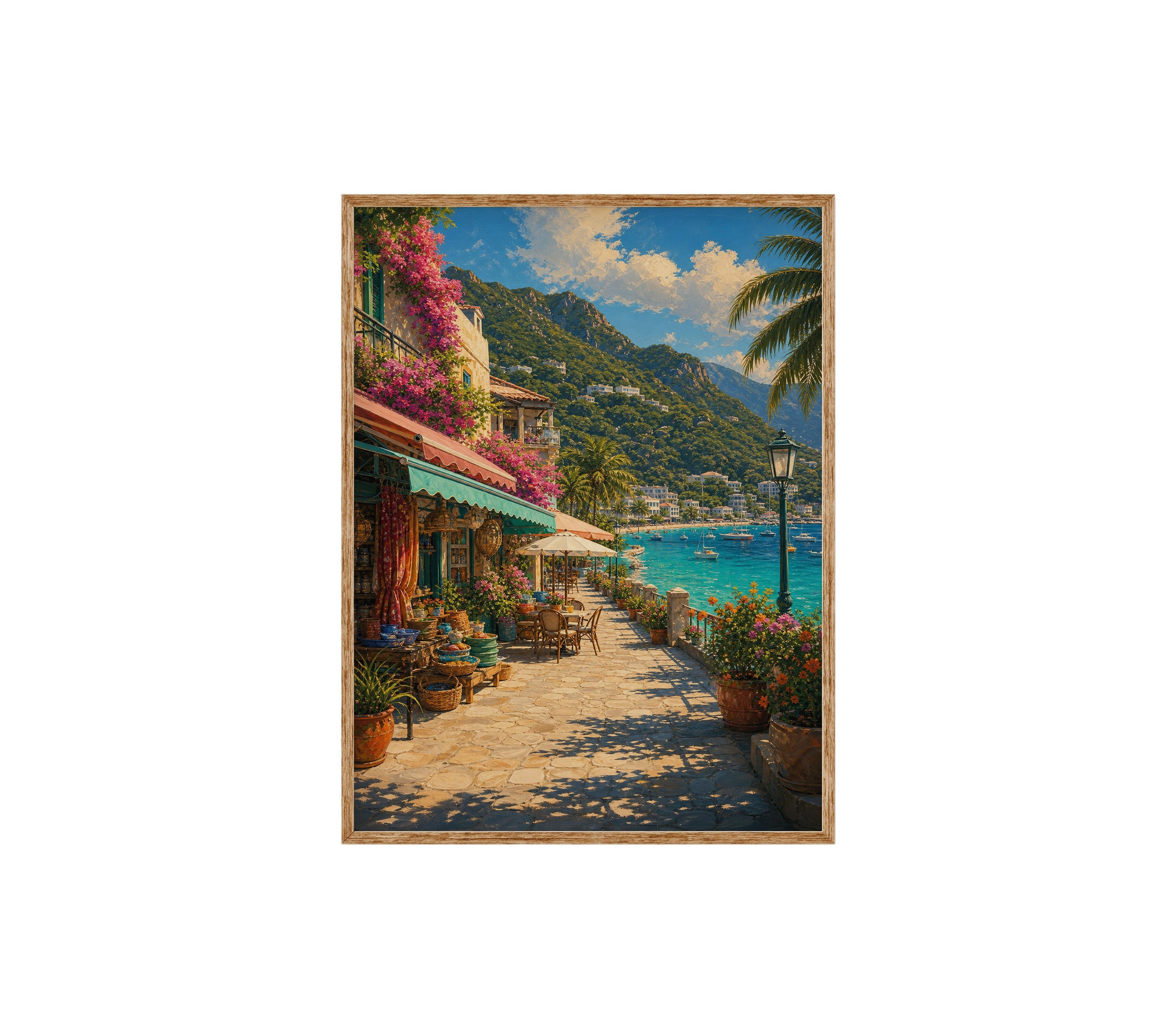 Riviera Flower Promenade poster print preview by Seji Art