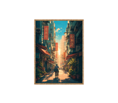 Sham Shui Po Hong Kong Bicycle Street Wall Art Print poster original preview