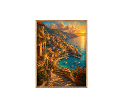 Positano Sunset Coast Wall Art Print poster original preview