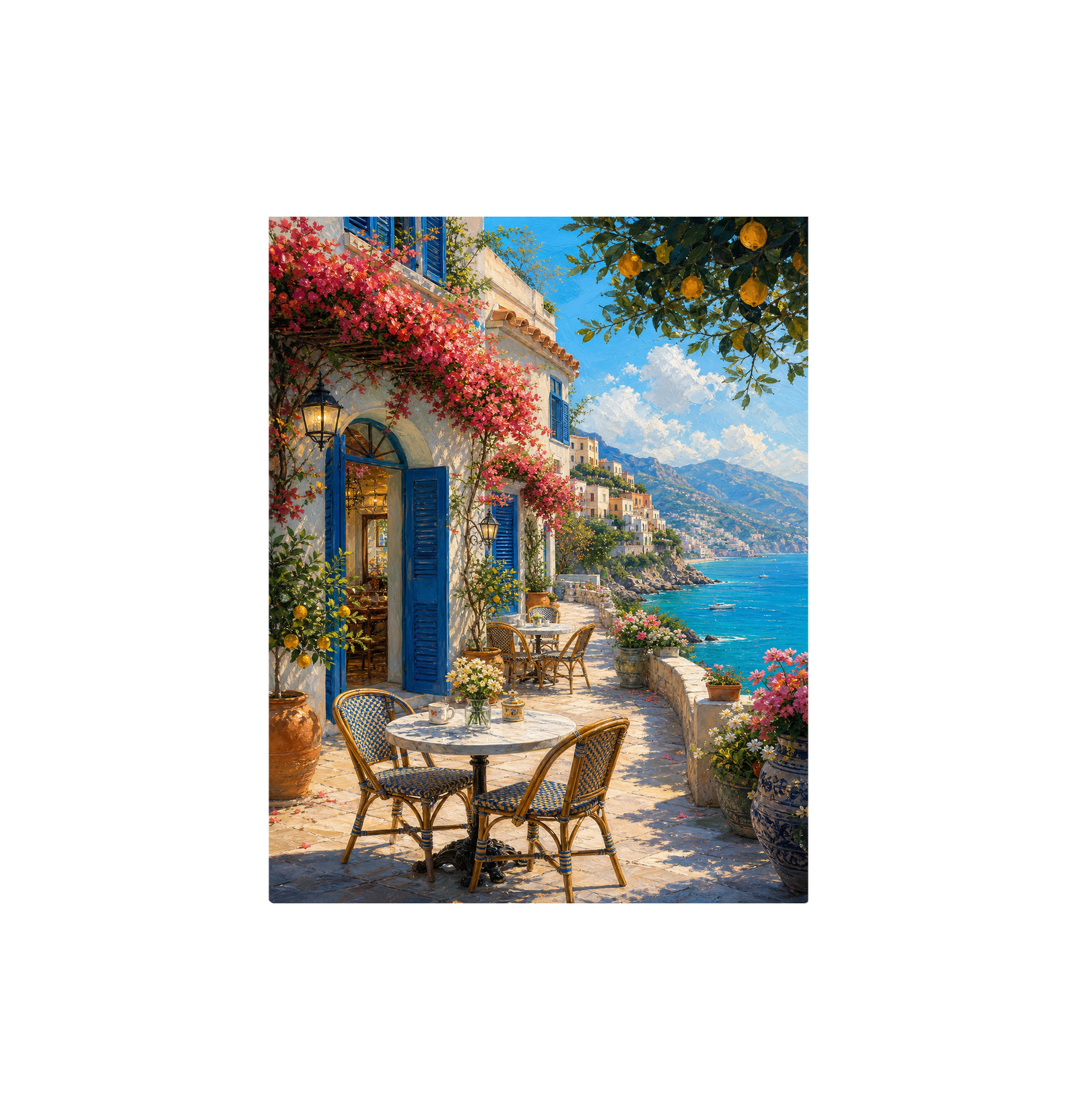 Amalfi Terrace Cafe Wall Art Print