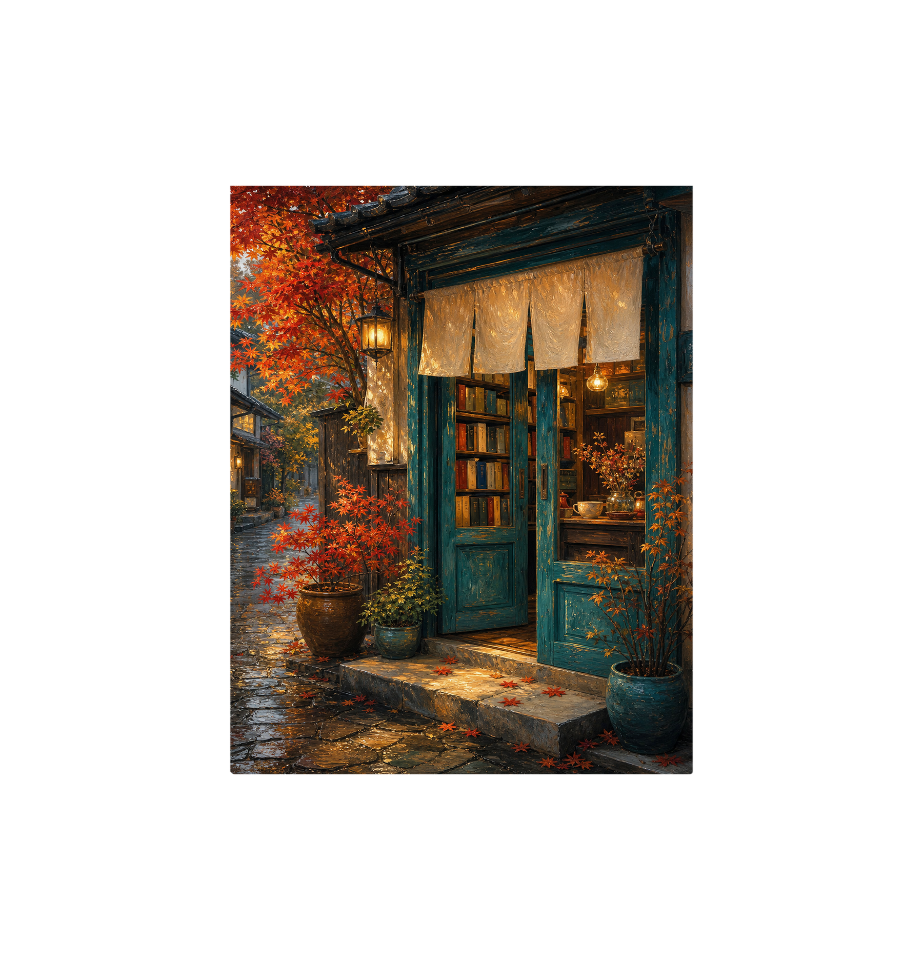 Kyoto Autumn Storefront Wall Art Print
