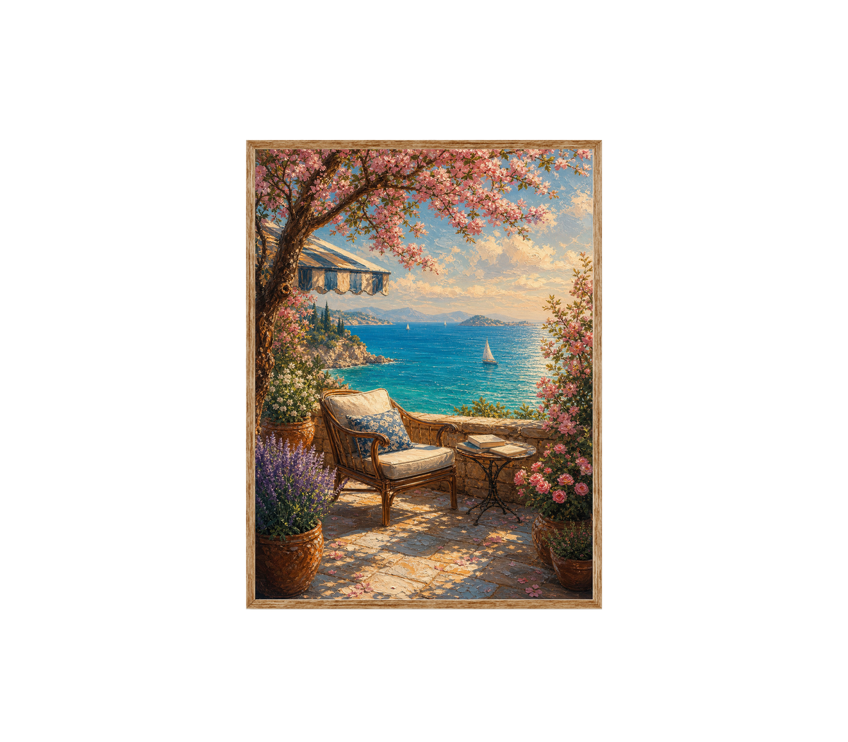 Capri Sea View Terrace Wall Art Print poster original preview
