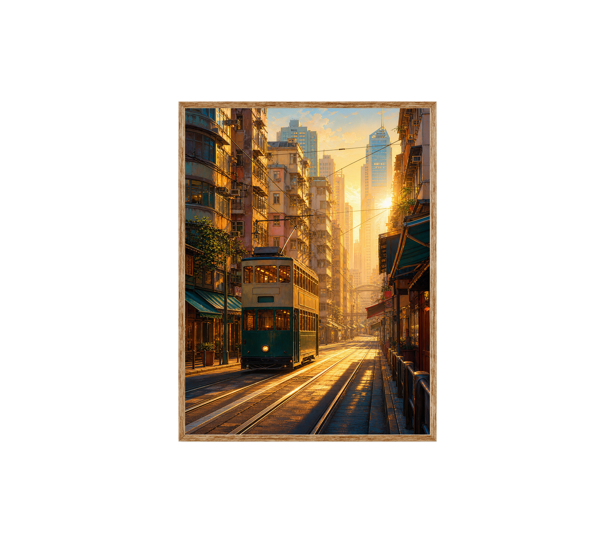 San Francisco Cable Car Sunset Wall Art Print poster original preview