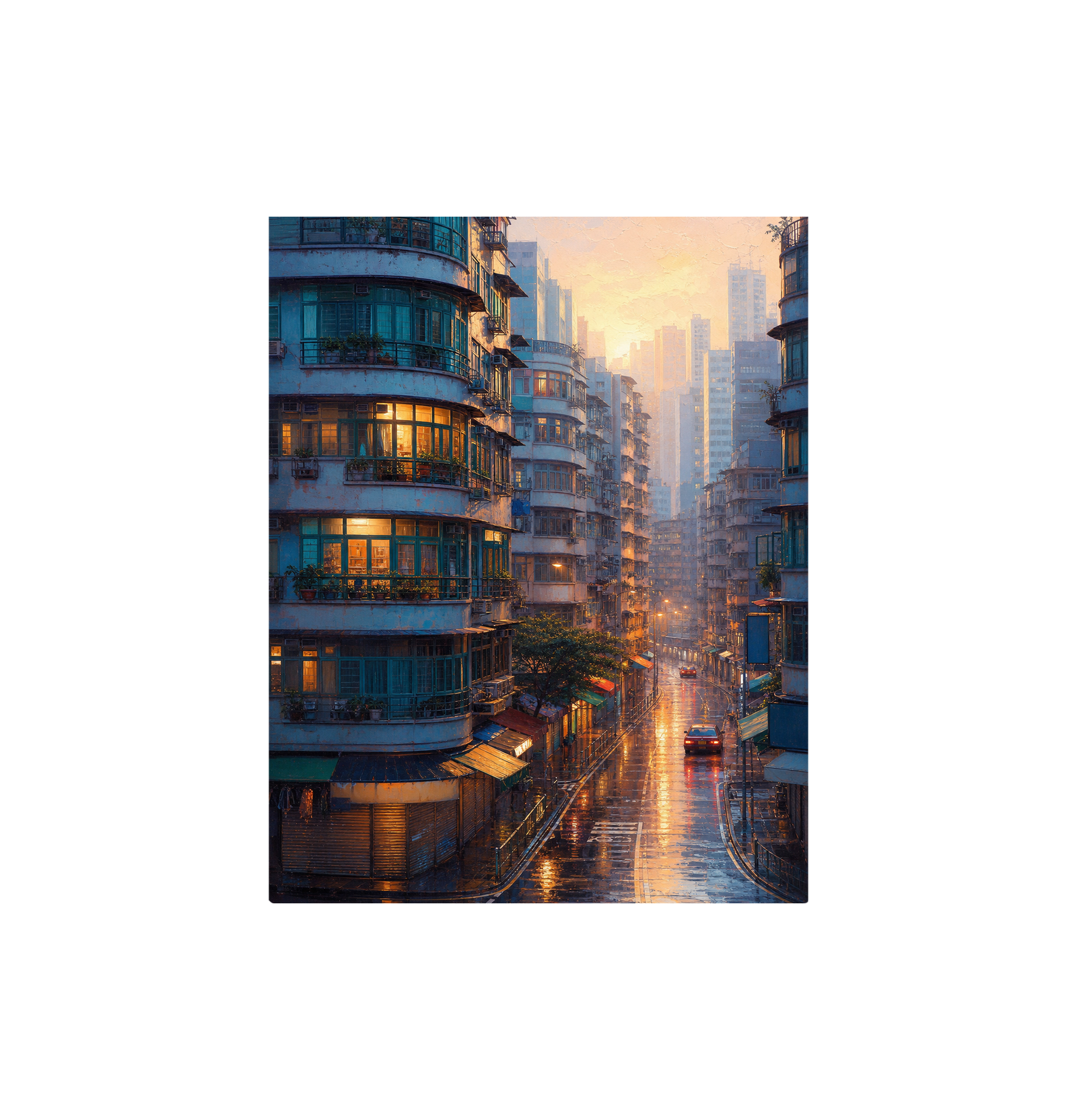 Hong Kong Apartment Sunrise Wall Art Print