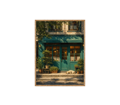 Green Vine Storefront Sunlit Wall Art Print poster original preview