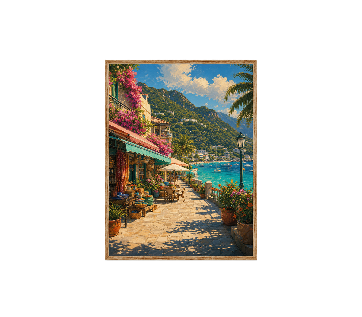 Riviera Flower Promenade Wall Art Print poster original preview