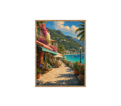Riviera Flower Promenade Wall Art Print poster original preview