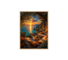 Sunset Cove Lounge Terrace Wall Art Print poster original preview