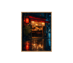 Red Lantern Rain Noodle Bar Wall Art Print poster original preview