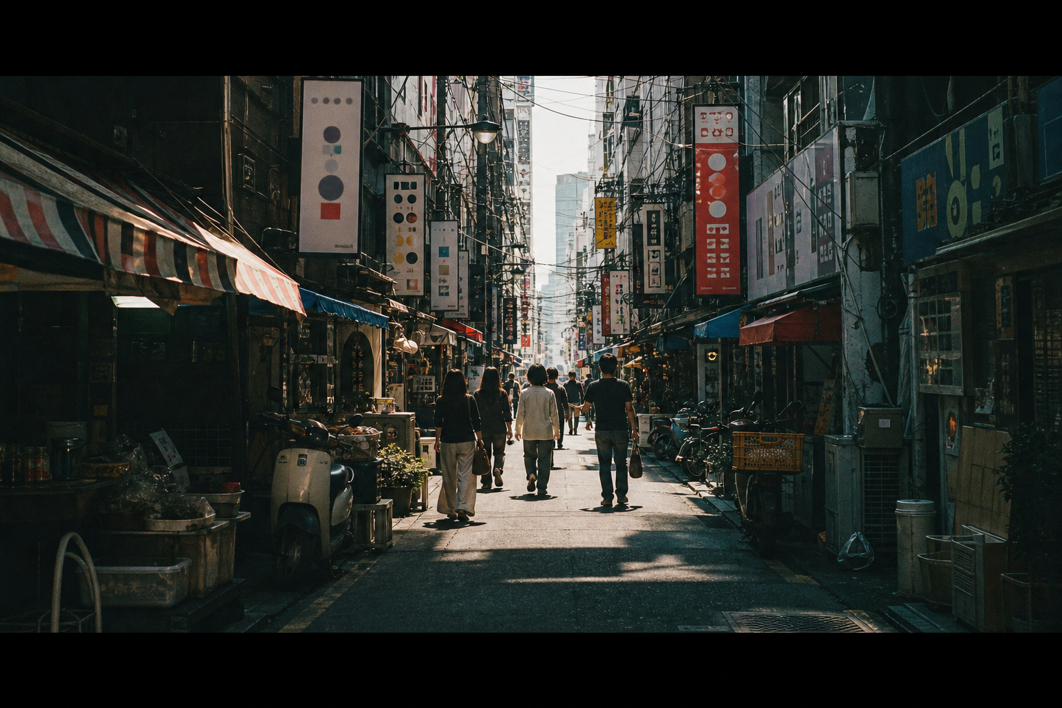 Sunlit Market Alley XPan primary artwork by Seji Art