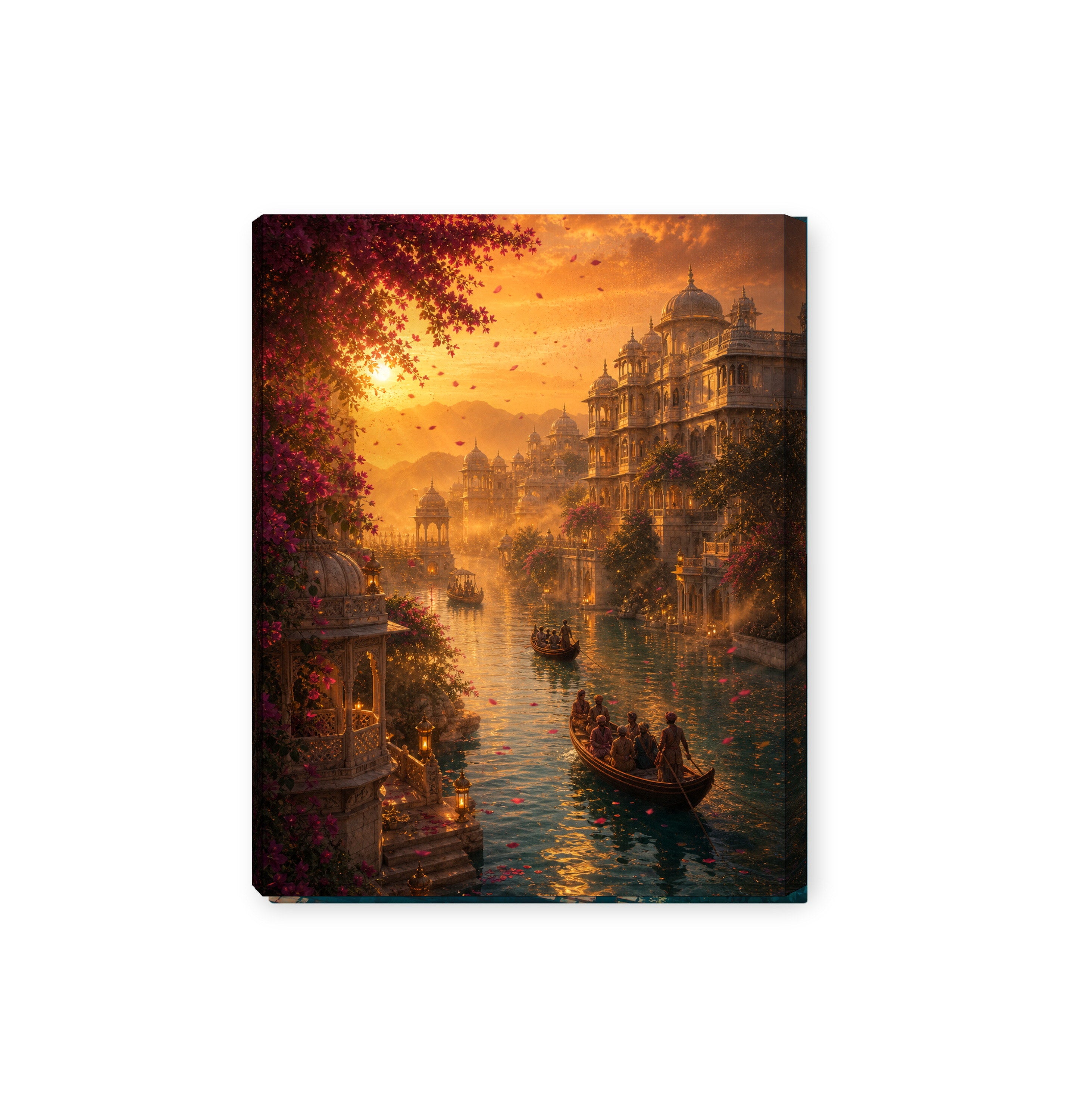 Udaipur Desert Wind Sunset canvas wall art preview by Seji Art