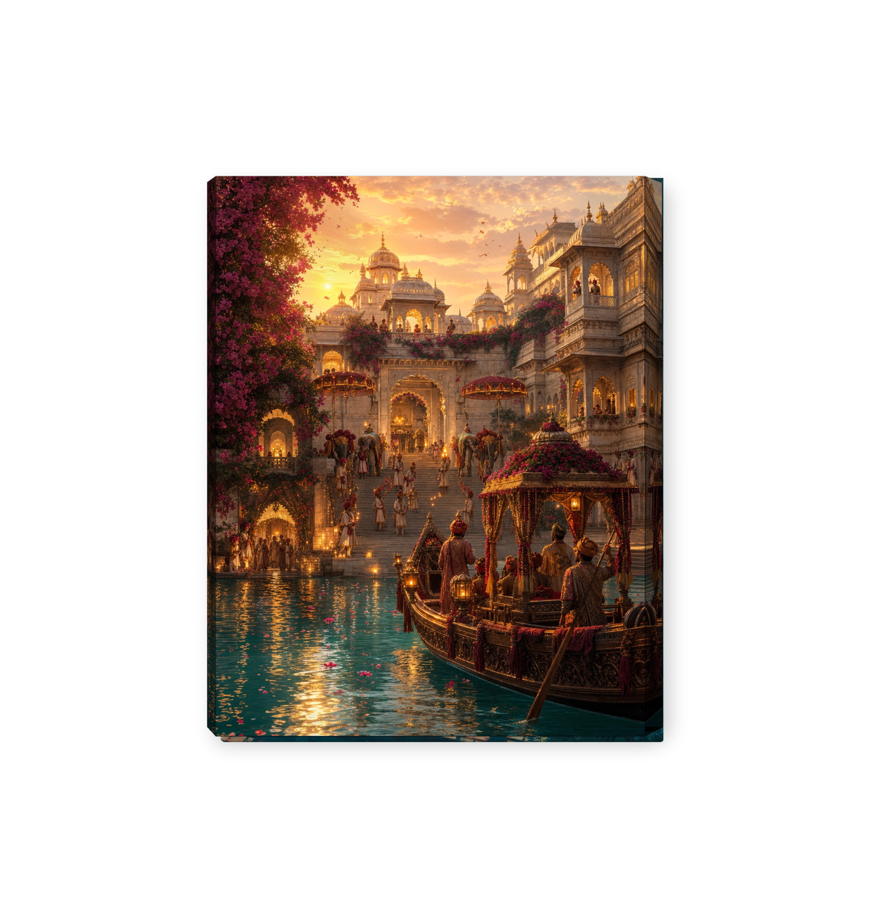 Udaipur Royal Procession Arrival canvas wall art preview by Seji Art