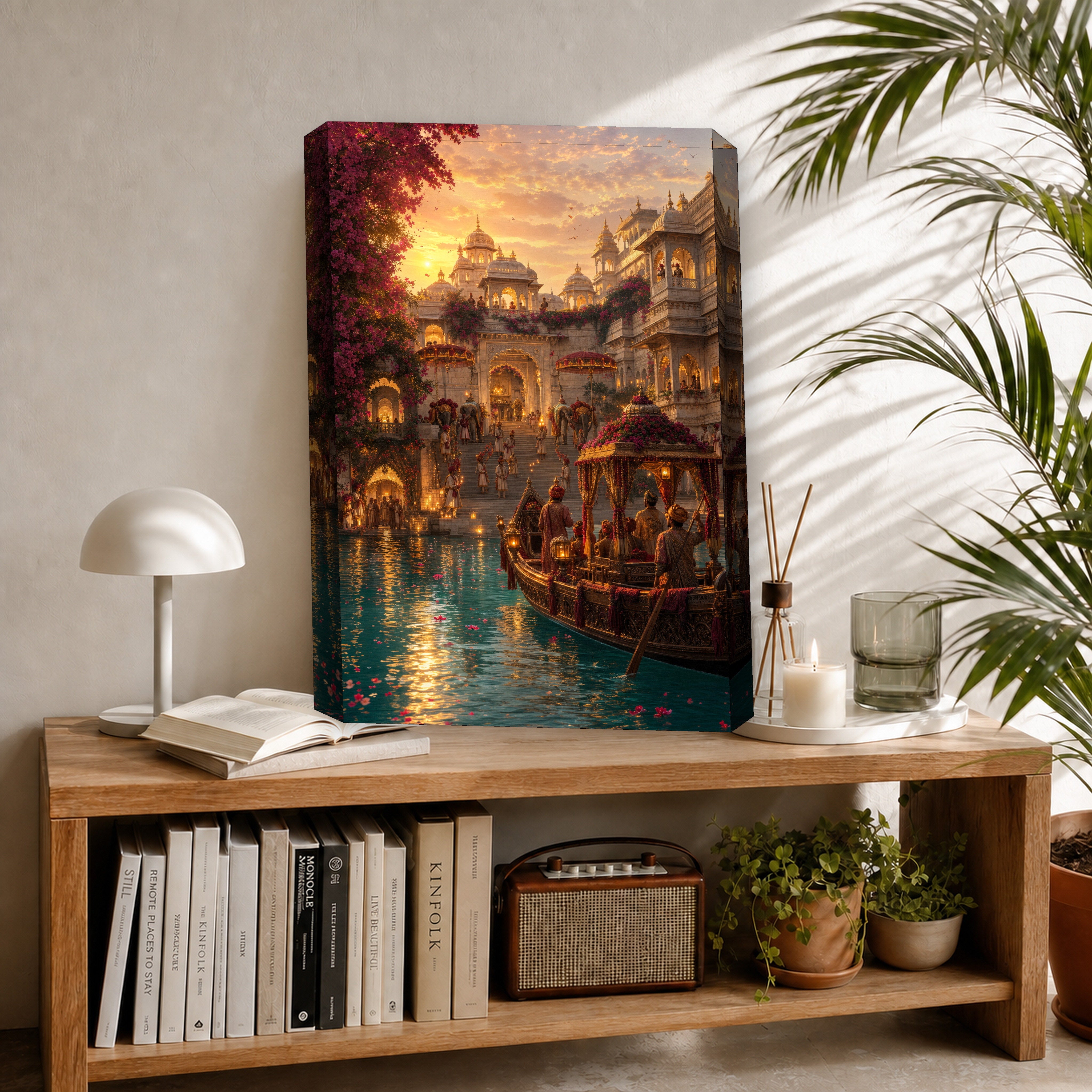 Udaipur Royal Procession Arrival canvas room mockup by Seji Art