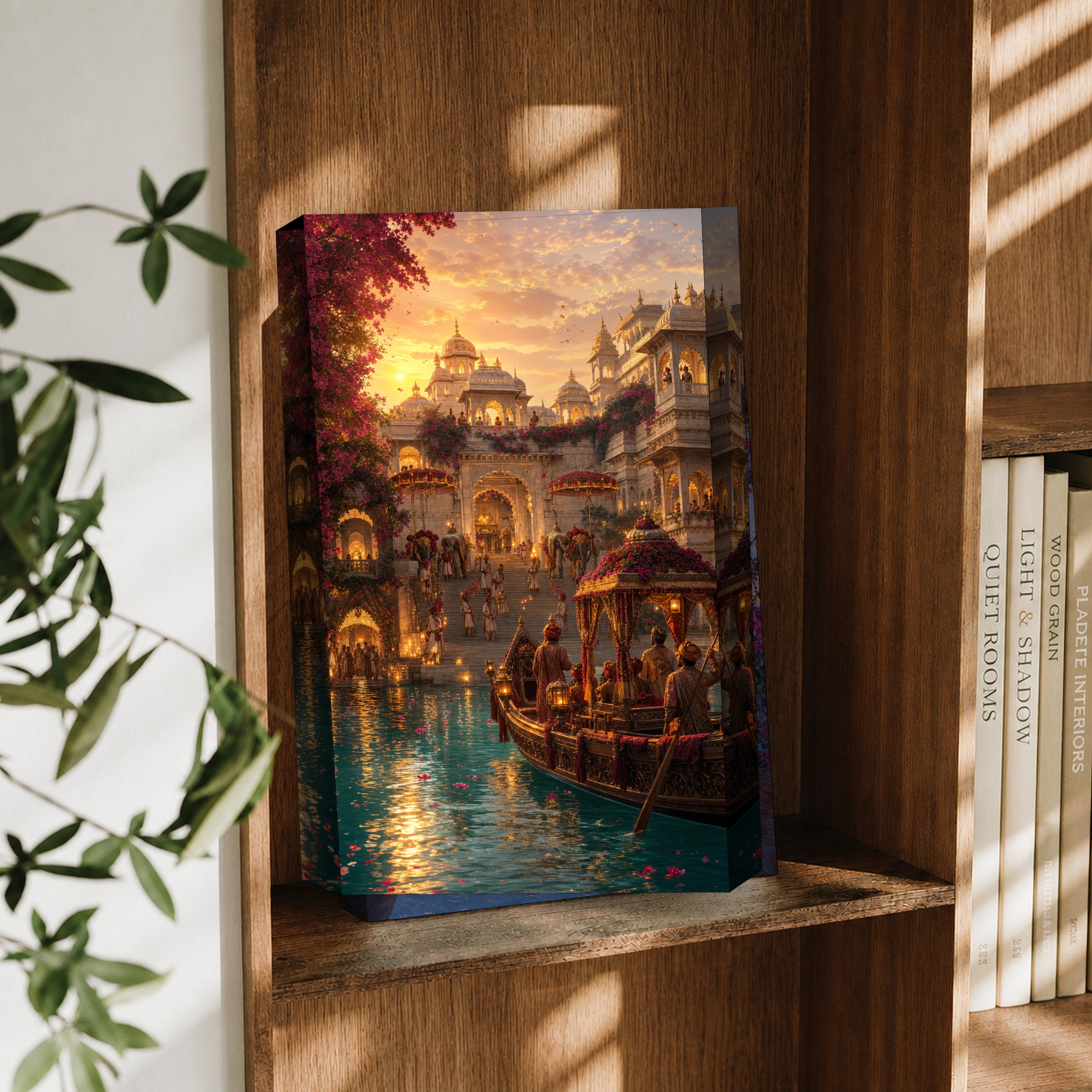 Udaipur Royal Procession Arrival canvas wall art decor mockup by Seji Art