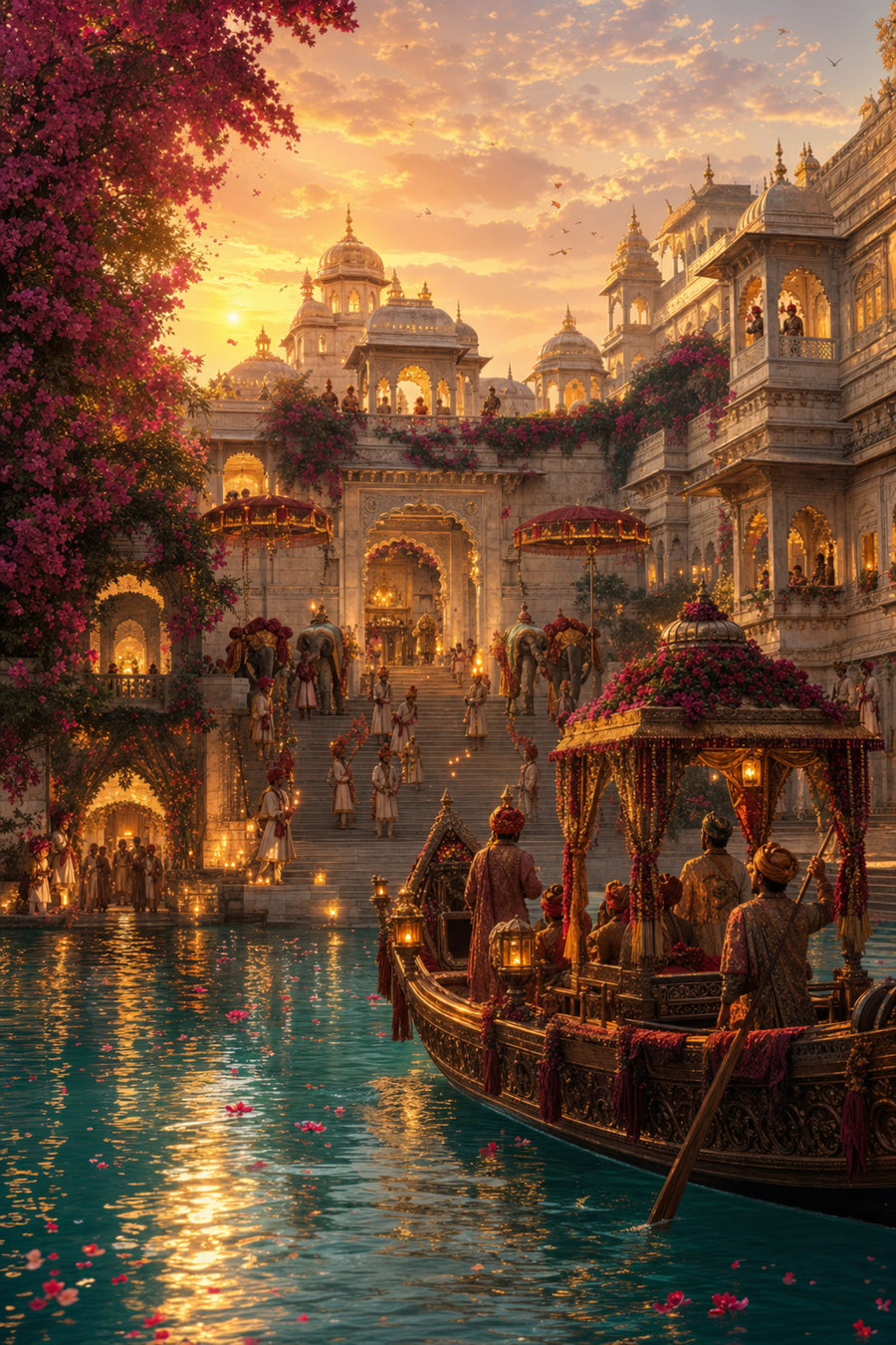 Udaipur Royal Procession Arrival poster print preview by Seji Art