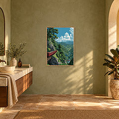 Albula Railway Swiss Mountain Valley Wall Art Print poster room mockup 3