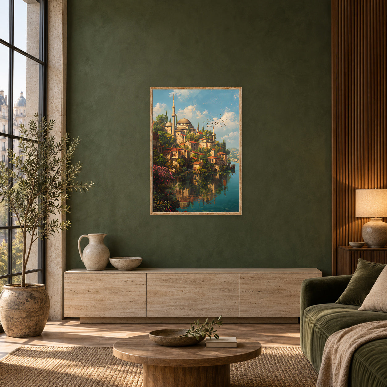 Samarkand Uzbekistan Citadel Reflection Wall Art Print poster room mockup 3