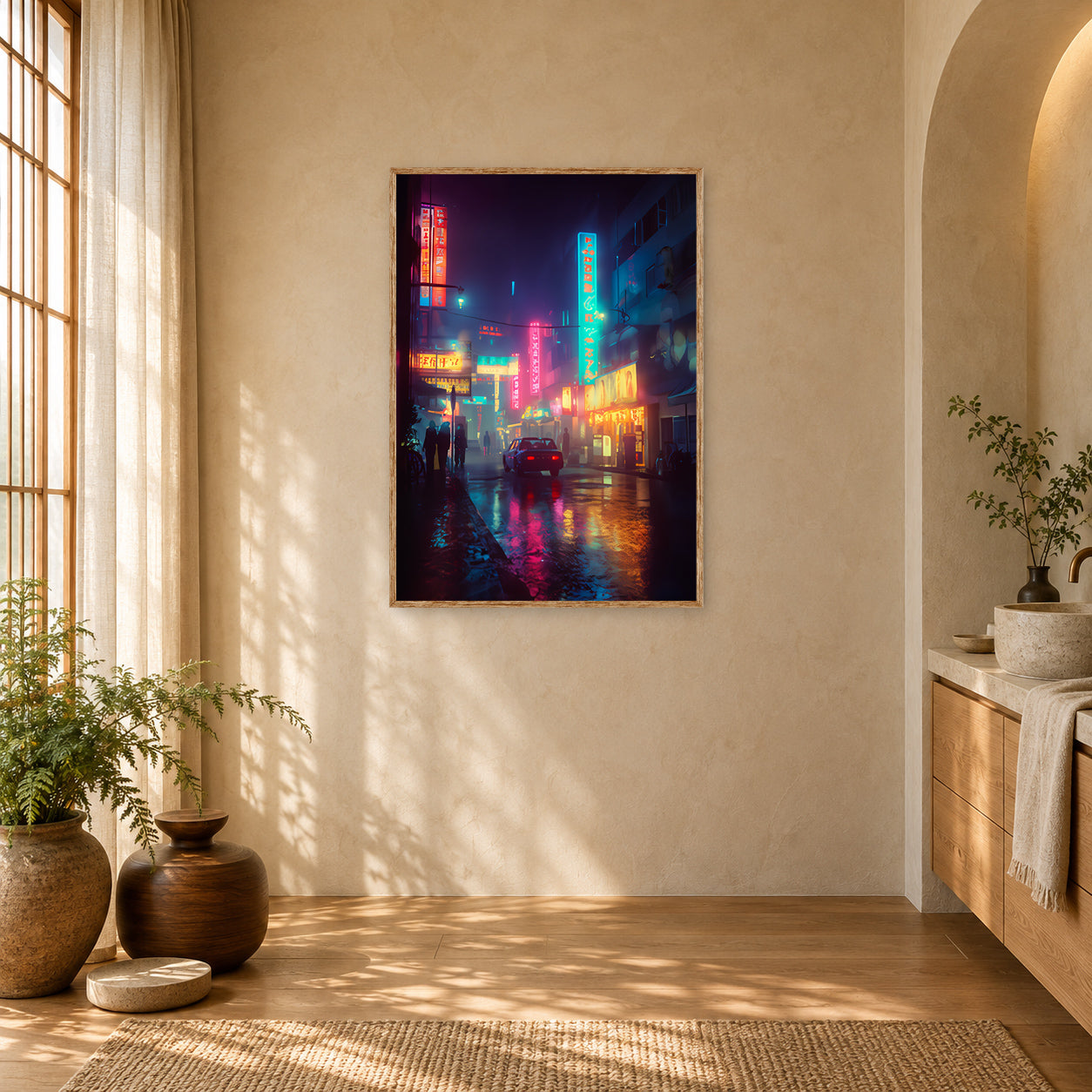 PEINTURE 70 poster room mockup 4