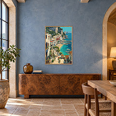 Antibes French Riviera Marina Wall Art Print poster room mockup 3