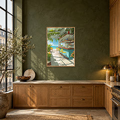 Cannes Oceanside Bar Wall Art Print poster room mockup 3