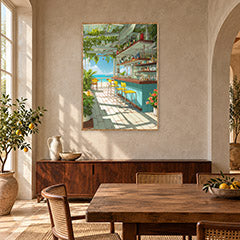 Cannes Oceanside Bar Wall Art Print poster room mockup 5