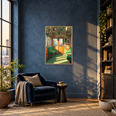 Yokohama Japanese Metro Wall Art Print poster room mockup 3