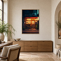 Dotonbori Local Ramen Shop Wall Art Print poster room mockup 4