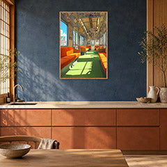 Ginza Tokyo Metro Wall Art Print poster room mockup 2