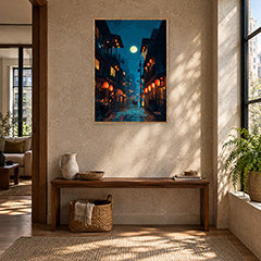 Nara Lantern Street Wall Art Print poster room mockup 2