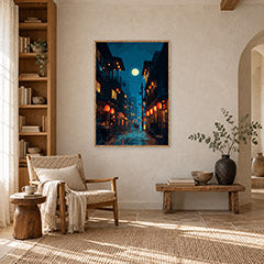Nara Lantern Street Wall Art Print poster room mockup 4