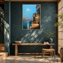 Fondamenta Burano Venetian Wall Art Print poster room mockup 2