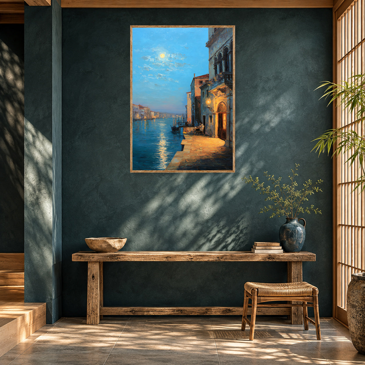 Fondamenta Burano Venetian Wall Art Print poster room mockup 2
