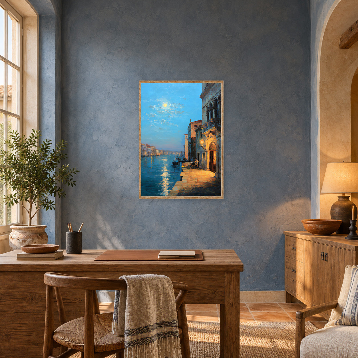 Fondamenta Burano Venetian Wall Art Print poster room mockup 3