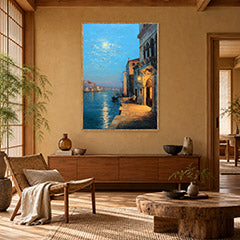 Fondamenta Burano Venetian Wall Art Print poster room mockup 5