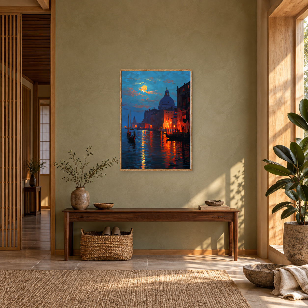 San Marco Venice Canal Wall Art Print poster room mockup 3