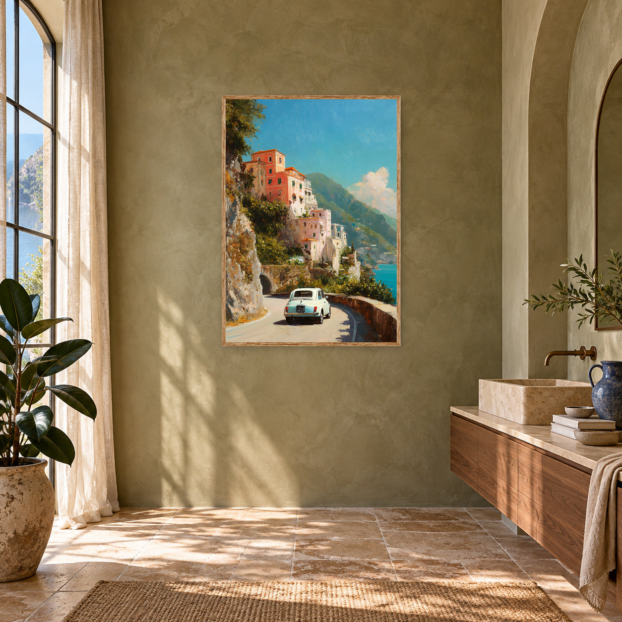 Positano Amalfi Coast Wall Art Print poster room mockup 4