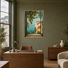 Piazza Tasso Sorrento Italian Wall Art Print poster room mockup 4