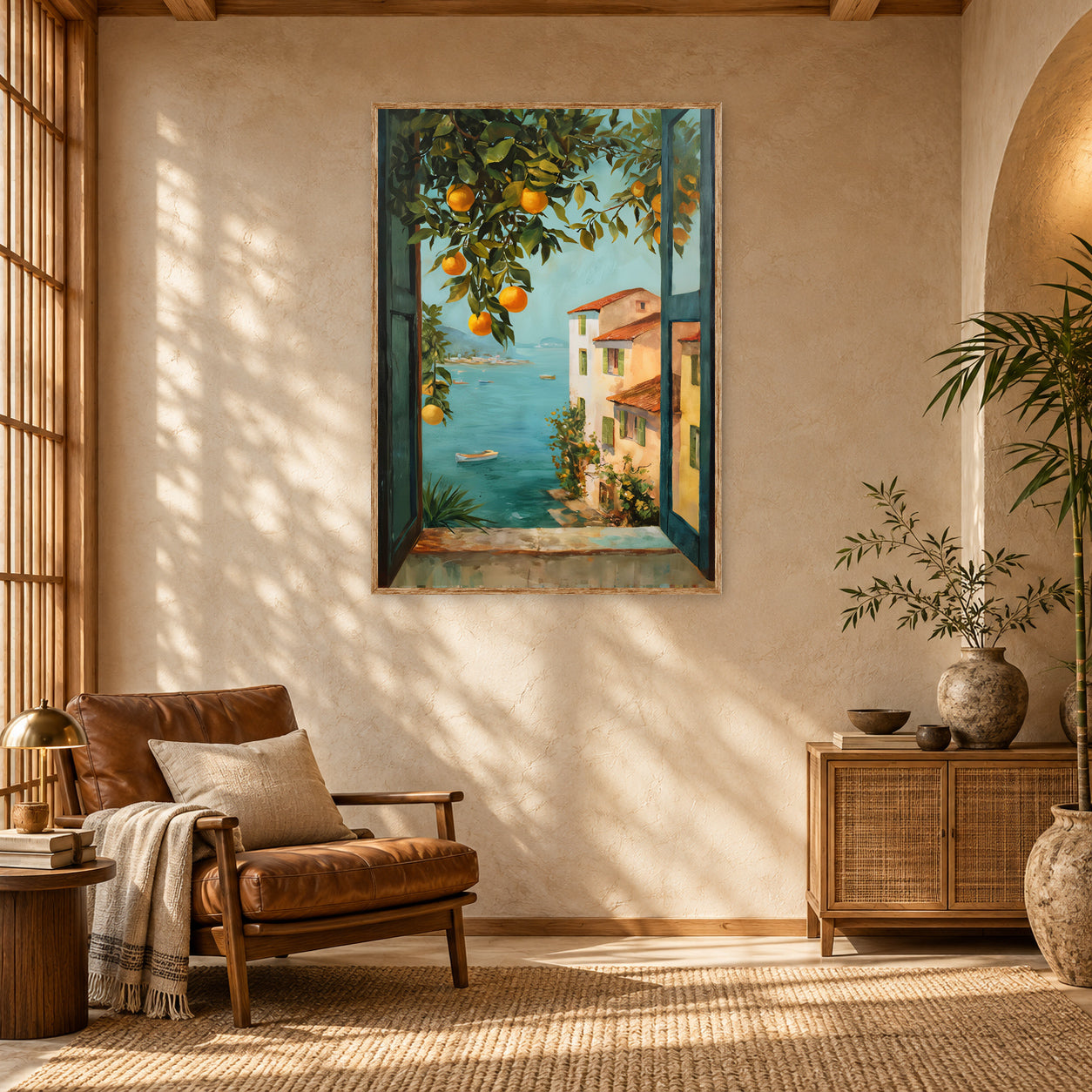 Piazza Tasso Sorrento Italian Wall Art Print poster room mockup 5
